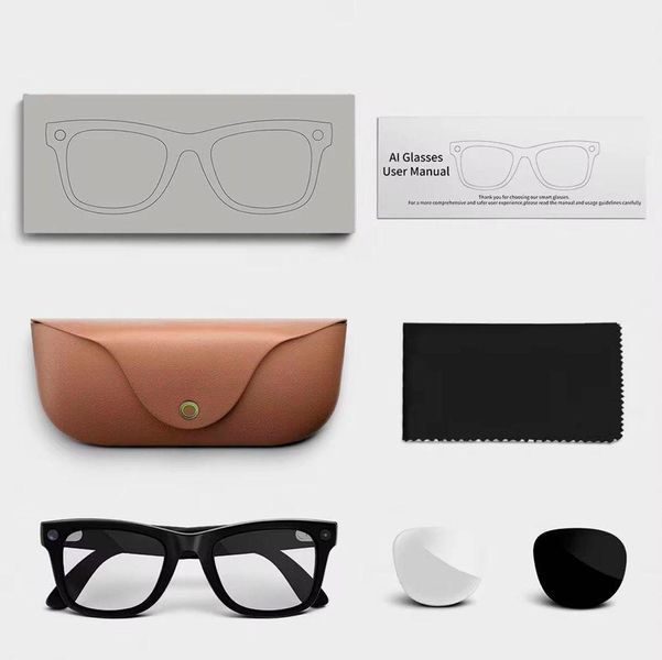 Смарт окуляри з зарядним кейсом MT5 Ultra по типу Ray-Ban Meta  700050 &mdash; фото товару