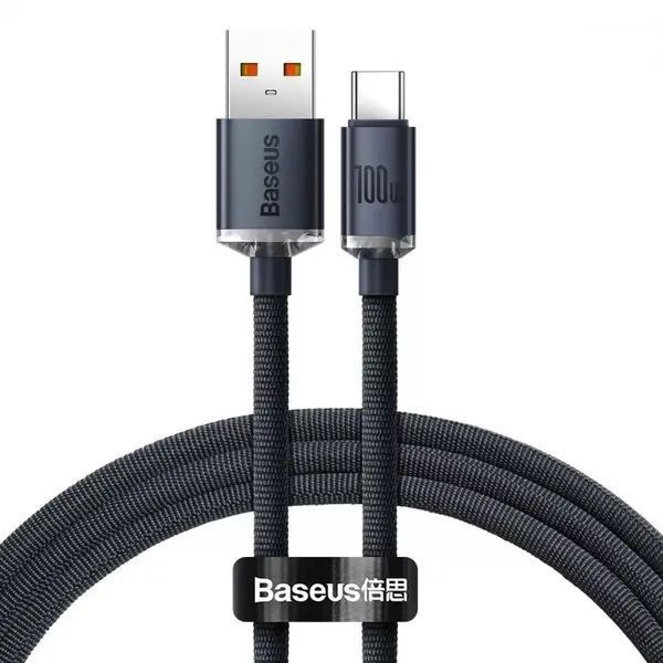 Кабель Baseus Crystal Shine Series Type-C 100W (1.2m) black 3603 фото