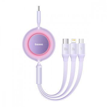 Кабель Baseus Bright Mirror 2 Series 3-in-1 (Micro USB+Lightning+Type-C) 100W (1.1m) 3339 фото