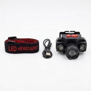 Налобний ліхтар KX-1805 Double Light Source 16908 фото