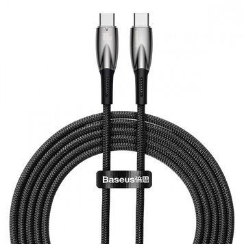Кабель Baseus Glimmer Series Fast Charging Type-C to Type-C 100W (2m) black 3263 фото