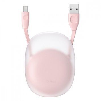 Кабель Baseus Lets Go Little Reunion One-Way Stretchable Type-C 2A (1m) pink 1180 фото