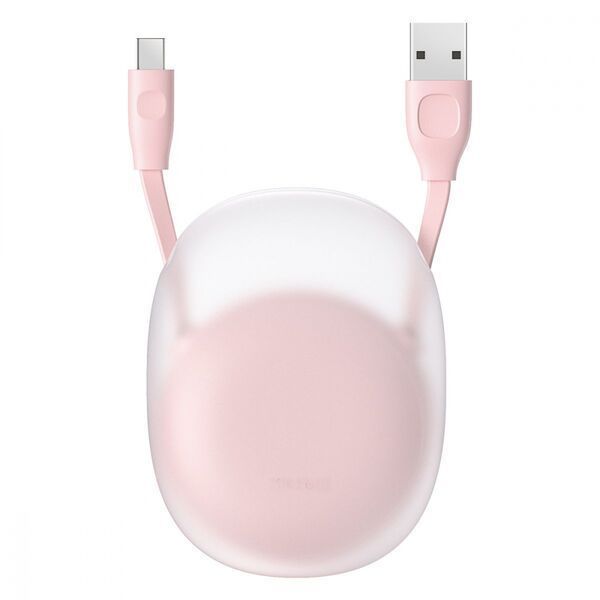Кабель Baseus Lets Go Little Reunion One-Way Stretchable Type-C 2A (1m) pink 1180 фото