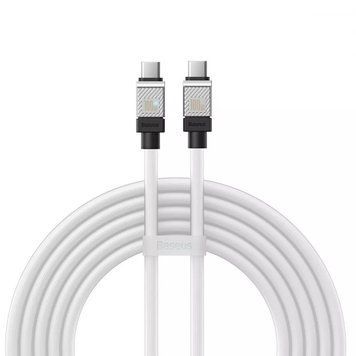 Кабель Baseus CoolPlay Series Type-C to Type-C 100W (2m)(White) 5559 фото