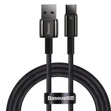 Кабель Baseus Tungsten Gold Fast Charging Data Type-C 100W (1m) 6046 фото
