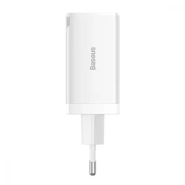 МЗП Baseus GaN5 Pro 65W (2 Type-С+USB ) + Кабель Type-C to Type-C 100W (1m)(White) 500058 &mdash; фото товару