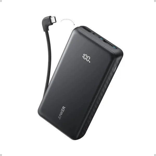 Павербанк Anker Zolo 20000mAh 22.5W з вбудованим USB-C кабелем 100070 фото