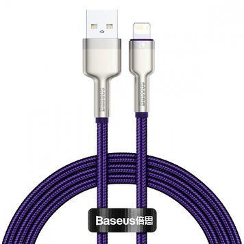 Кабель Baseus Cafule Metal Lightning 2.4A (1m) purple 3180 фото