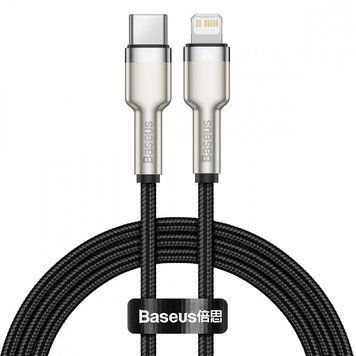 Кабель Baseus Cafule Metal Type-C to Lightning PD 20W (1m) black 3186 фото