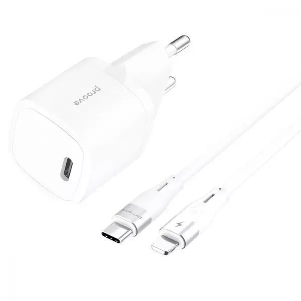 МЗП Proove Silicone Power 20W (Type-C) + Кабель Type-C to Lightning 5827 фото