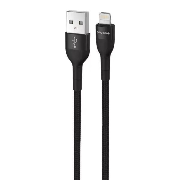 Кабель Proove Weft Lightning 2.4A (1m) black 3240 фото