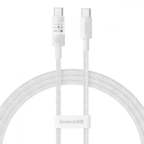 Кабель Baseus Gem Fast-Charging Data Cable Type-C to Type-C 100W 1m 12 &mdash; фото товару
