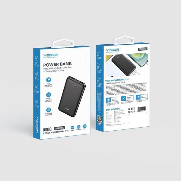 Павербанк VEGER W1065 10000 mAh 10W 100016 фото