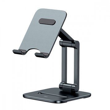 Підставка для телефону Baseus Desktop Biaxial Foldable Metal Stand gray 3895 фото