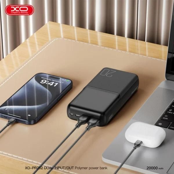 Павербанк XO PR252 20000 mAh 2&times;USB-A Black 100020 фото