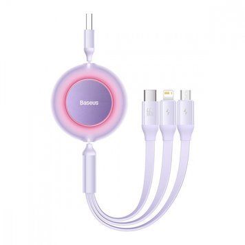 Кабель Baseus Bright Mirror 2 Series 3-in-1 (Micro USB+Lightning+Type-C) 66W (1.1m) 3347 фото