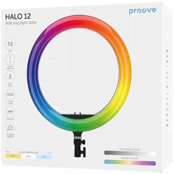 Кільцева світлодіодна RGB лампа Proove Halo (12inch) 400061 фото
