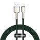 Кабель Baseus Cafule Metal Lightning 2.4A (1m) green 3612 фото